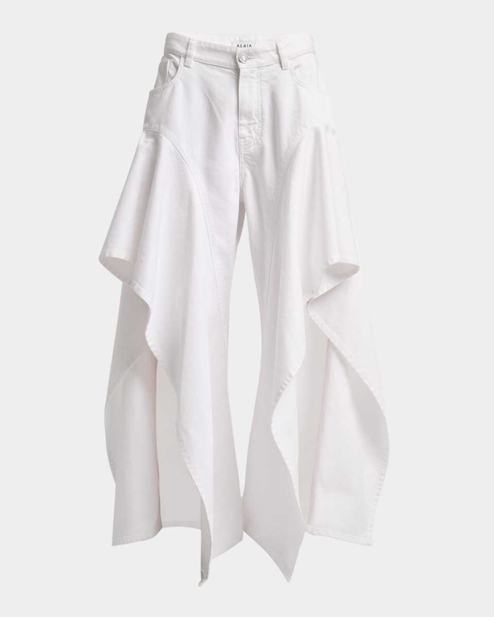 Ruffle Slit Jeans